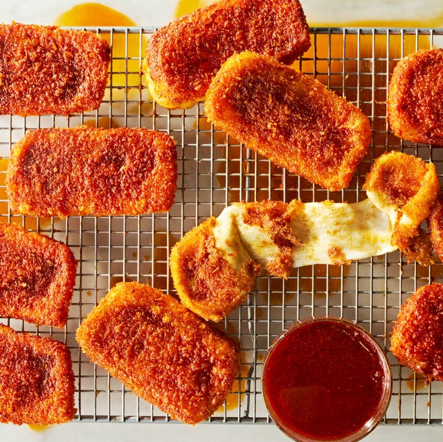 Chilli's Mozzerella Sticks Copycat recipe on baking rack chilli's mozzerella sticks copycat recipe on baking rack