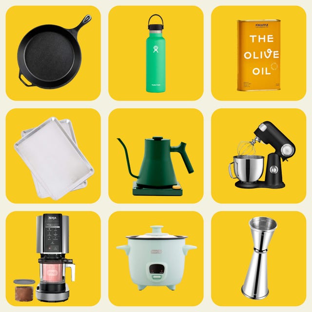 Various cookware items in a grid various cookware items in a grid
