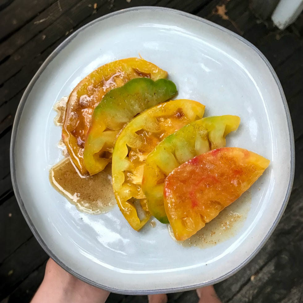 tomato salad with brown butter
