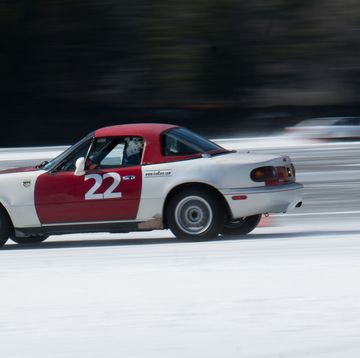 Mazda Miata ice racing