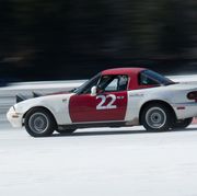 Mazda Miata ice racing