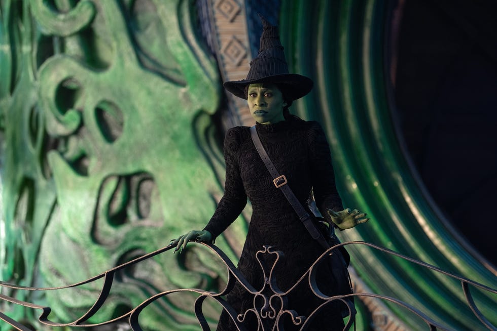 cynthia erivo is elphaba in wicked, directed by jon m chu