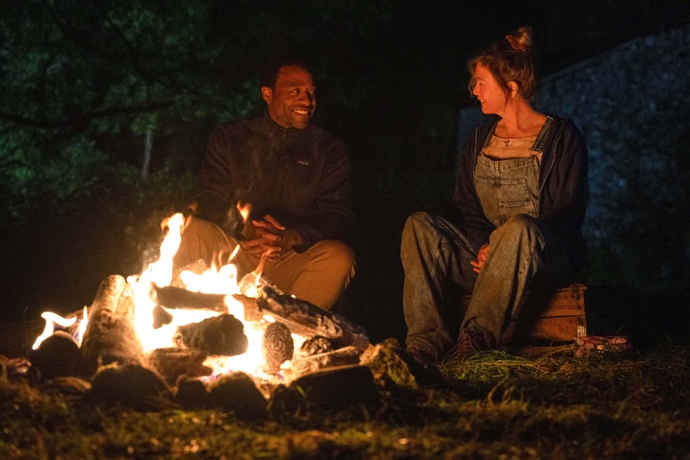 from left mr walliker chiwetel ejiofor and bridget jones renzellweger in bridget jones mad about the boy, directed by michael morris
