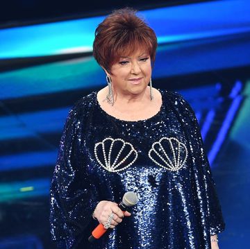 sanremo, italy   march 03  orietta berti is seen on stage at the 71th sanremo music festival 2021 at teatro ariston on march 03, 2021 in sanremo, italy photo by jacopo raule  daniele venturelligetty images