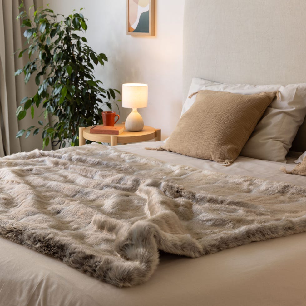 cozy bedroom scene featuring soft bedding and decor elements