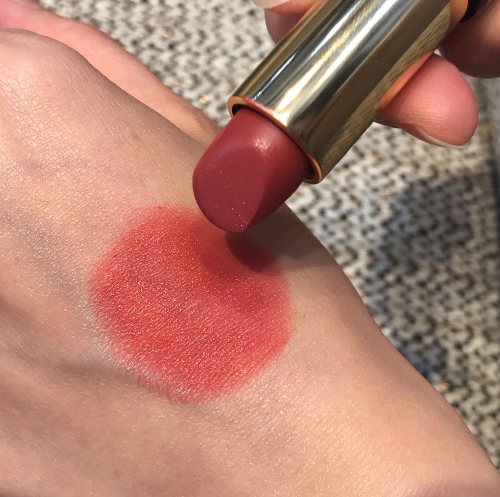 Lip, Skin, Red, Pink, Cosmetics, Lipstick, Nail, Finger, Hand, Material property, 