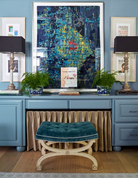 Furniture, Room, Blue, Green, Turquoise, Interior design, Living room, Wall, Aqua, Table, 