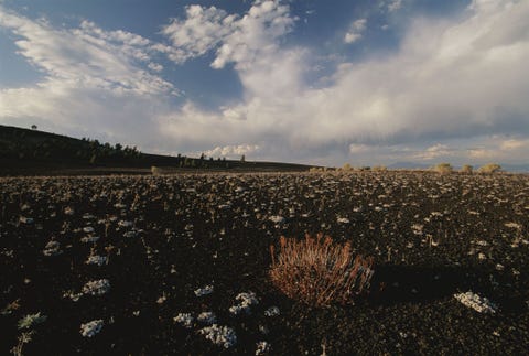 Craters of the Moon Dit op 2 mei 1924 door president Coolidge in CentraalIdaho gecreerde park besloeg 218 vierkante kilometer In 1962 werd het park enigszins vergroot door president Kennedy maar op 9 november 2000 breidde president Clinton het indrukwekkende maanlandschap met zijn 60 lavabedden en 25 sintelkegels uit tot bijna 3000 vierkante kilometer De opvallendste rotsformatie is een honderd kilometer lange scheur die de Grote Slenk wordt genoemd In 1970 reserveerde het Amerikaanse Congres 175 vierkante kilometer als nationaal wildernisgebied waarna de uitbreiding onder Clinton in 2002 werd gedegradeerd tot een nationaal reservaat na protesten van veeboeren Afgelopen maart nam de senaat van Idaho een resolutie aan waarin steun werd uitgesproken voor het plan van het Congres om de oorspronkelijke 218 vierkante kilometer tot nationaal park uit te roepen Idaho is de enige westelijke staat zonder nationaal park