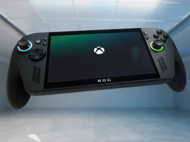 handheld gaming device featuring xbox branding
