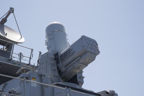 160804 n ze250 040mediterranean sea aug 4, 2016   the searam anti ship missile defense system aboard uss carney ddg 64 aug 4, 2016 carney, an arleigh burke class guided missile destroyer, forward deployed to rota, spain, is conducting a routine patrol in the us 6th fleet area of operations in support of us national security interests in europe us navy photo by mass communication specialist 3rd class weston jonesreleased