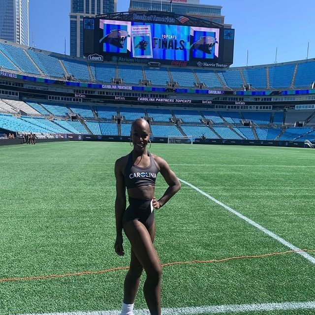First openly transgender NFL cheerleader Justine Lindsay a 'face of the  possible'