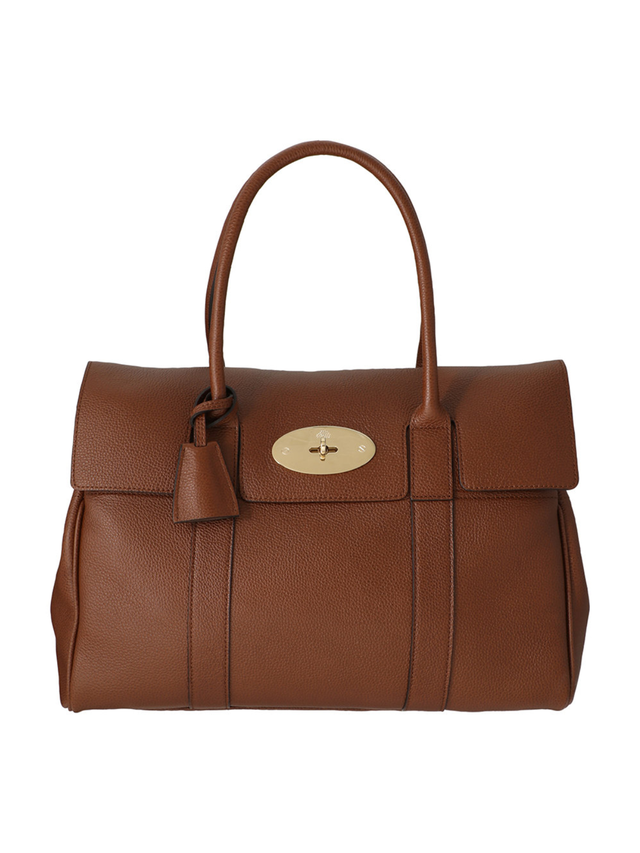 a brown leather bag