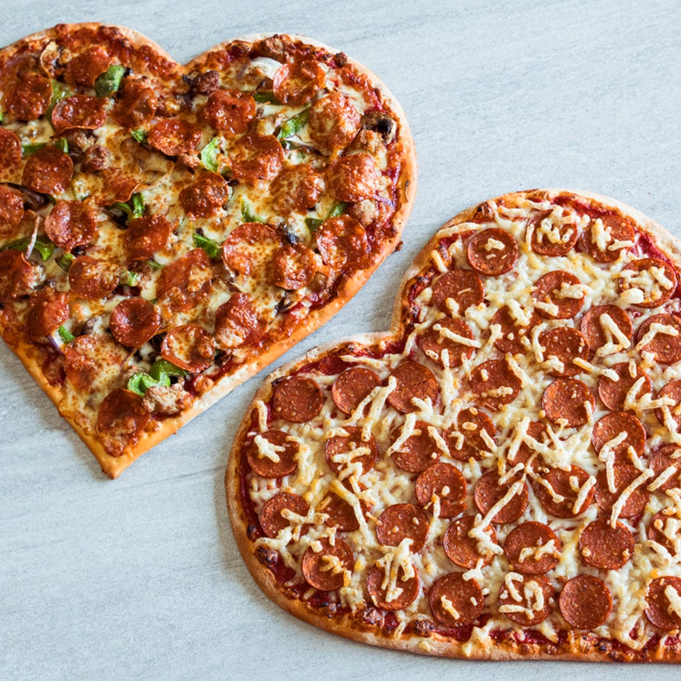 two heartshaped pizzas side by side from fresh brothers