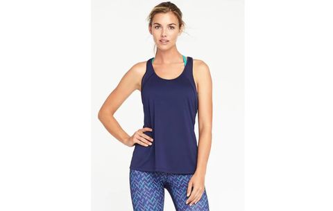 Go-Dry Cool Semi-Fitted Mesh Racerback Tank for Women