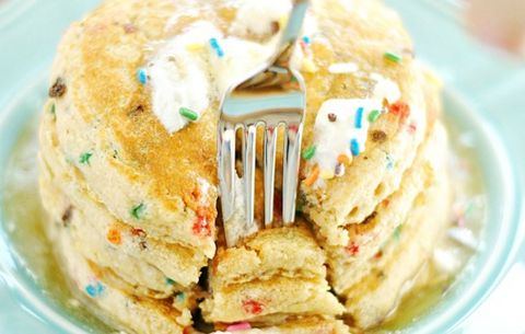 Skinny Funfetti Buttermilk Pancakes