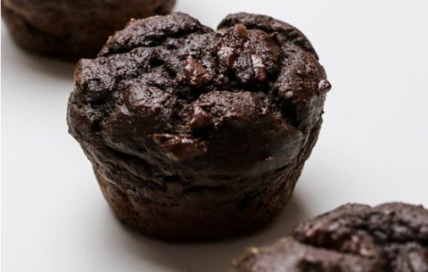 high protein double chocolate muffins