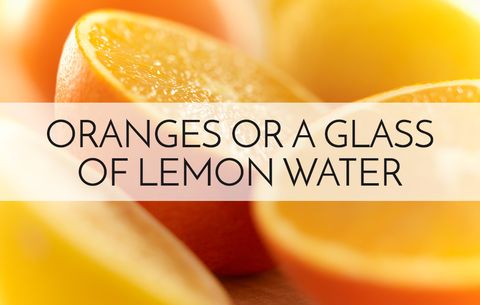 Oranges or lemon water