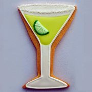 A martini shaped novelty cookie cutter