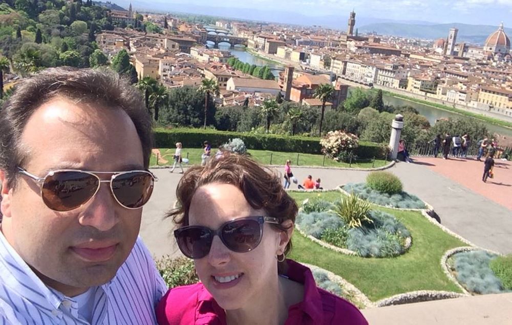 Richard and Suzanne traveling through Italy