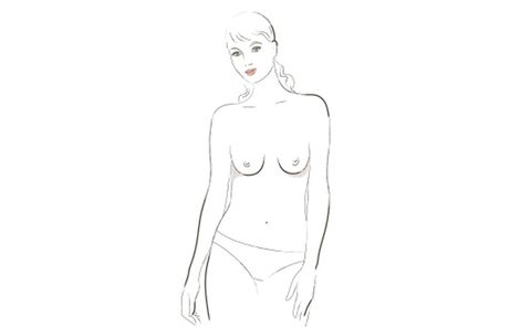 slender breast shape