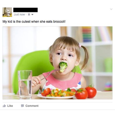 Obsessively posting about your child