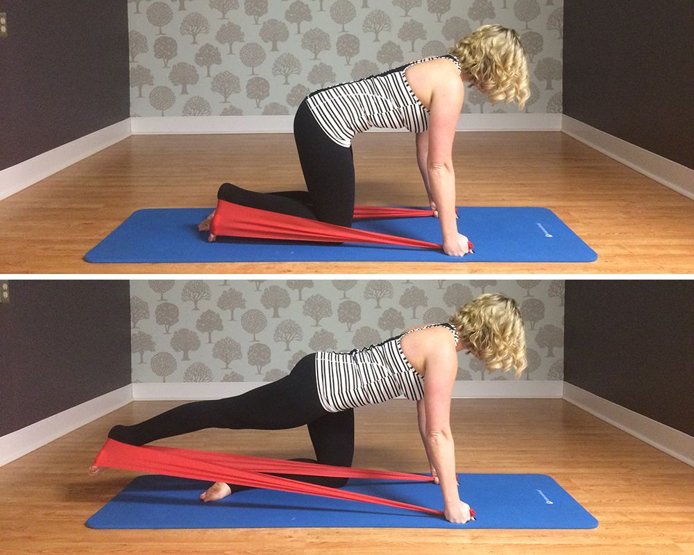 Lower back band online workout