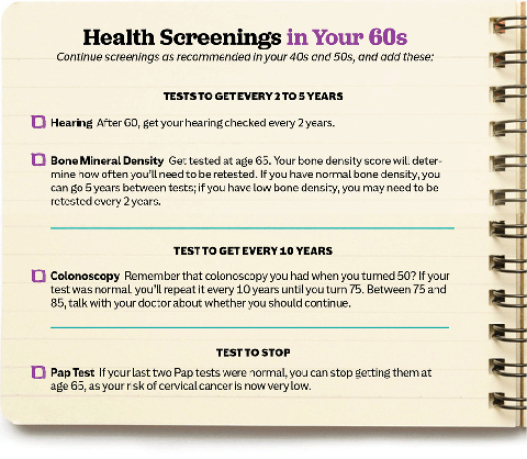 tests you should get in your 60's