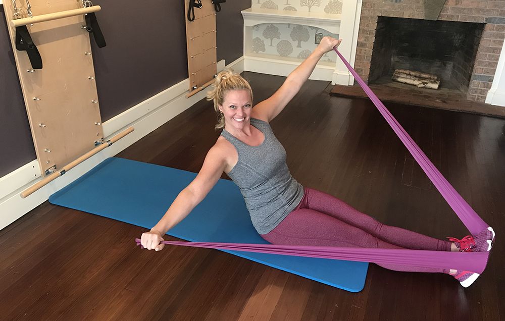 resistance band ab sculpting workout