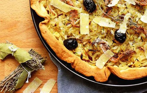 Caramelized Onion and Anchovies Tart