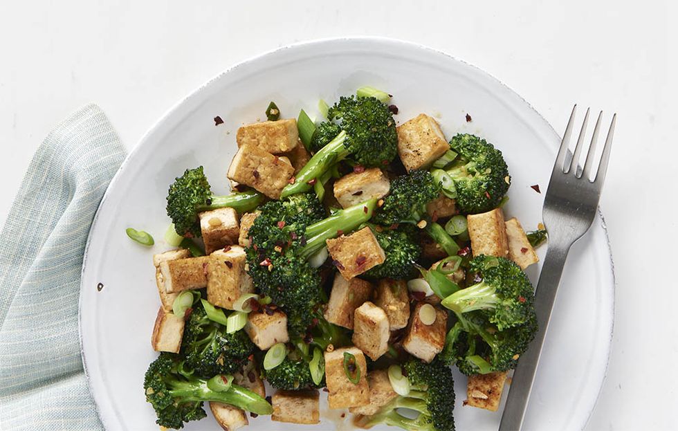 teriyaki tofu with broccoli