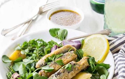 Pan-Fried Sardine Superfood Salad