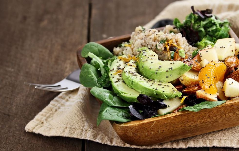 Quinoa salad with avocado