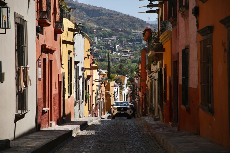 A view of a street in the historic center of San Miguel de...