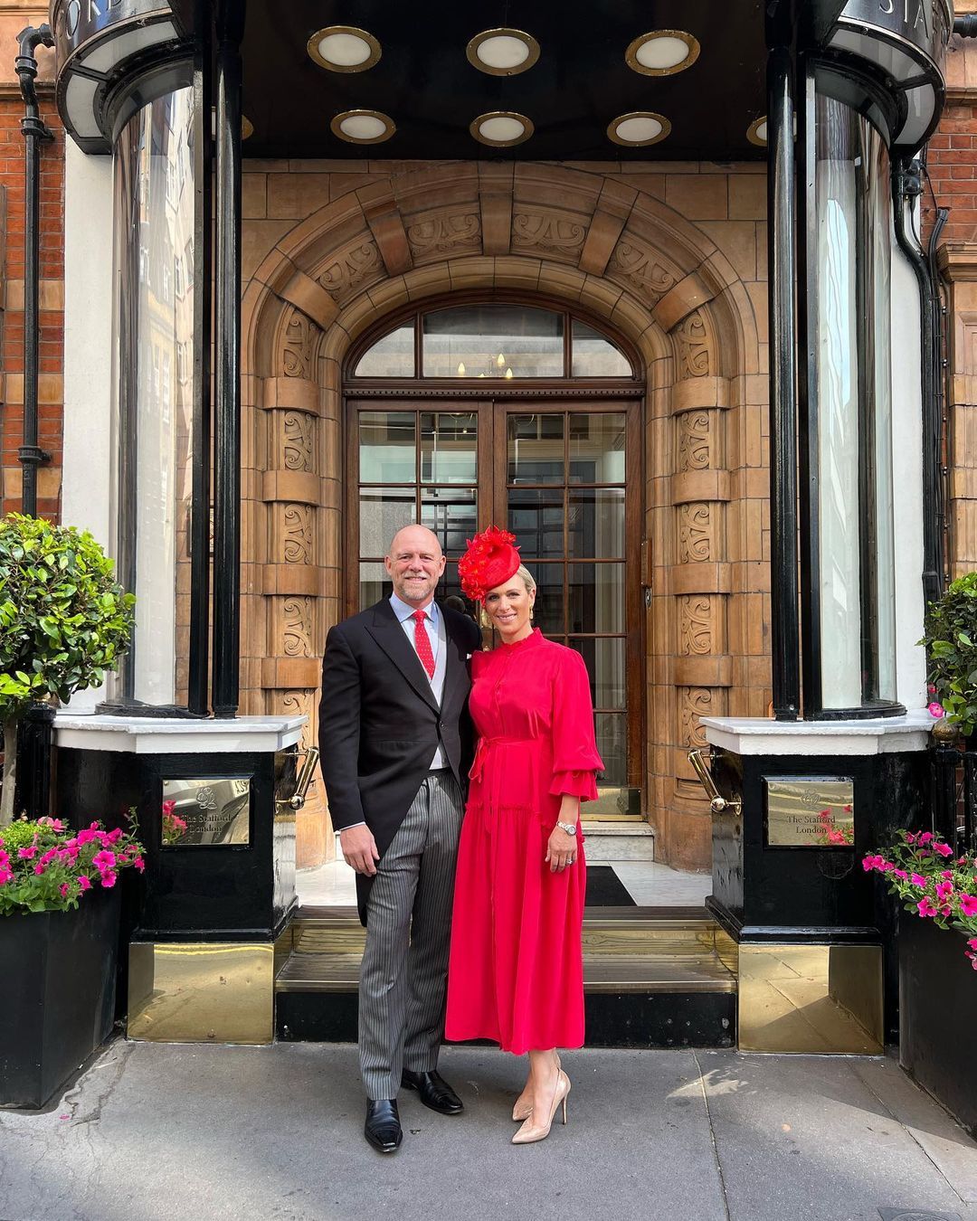 Zara Tindall Wears a Striking Red Dress for Trooping the Colour