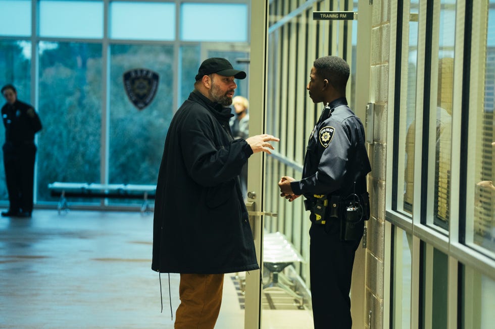 yorgos lanthimos and mamoudou athie on the set of kinds of kindness photo by atsushi nishijima courtesy of searchlight pictures 2024 searchlight pictures all rights reserved