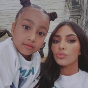 kim kardashian and north west selfie