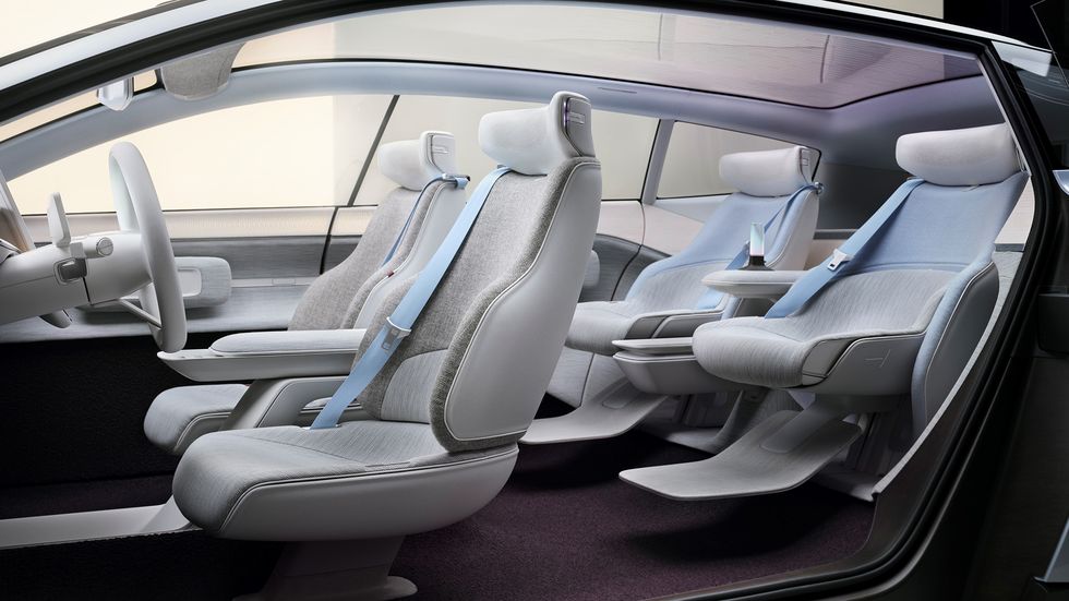 volvo concept recharge, interior seats