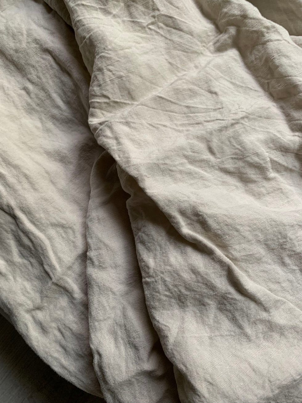 warm gray linen fabric from parachute