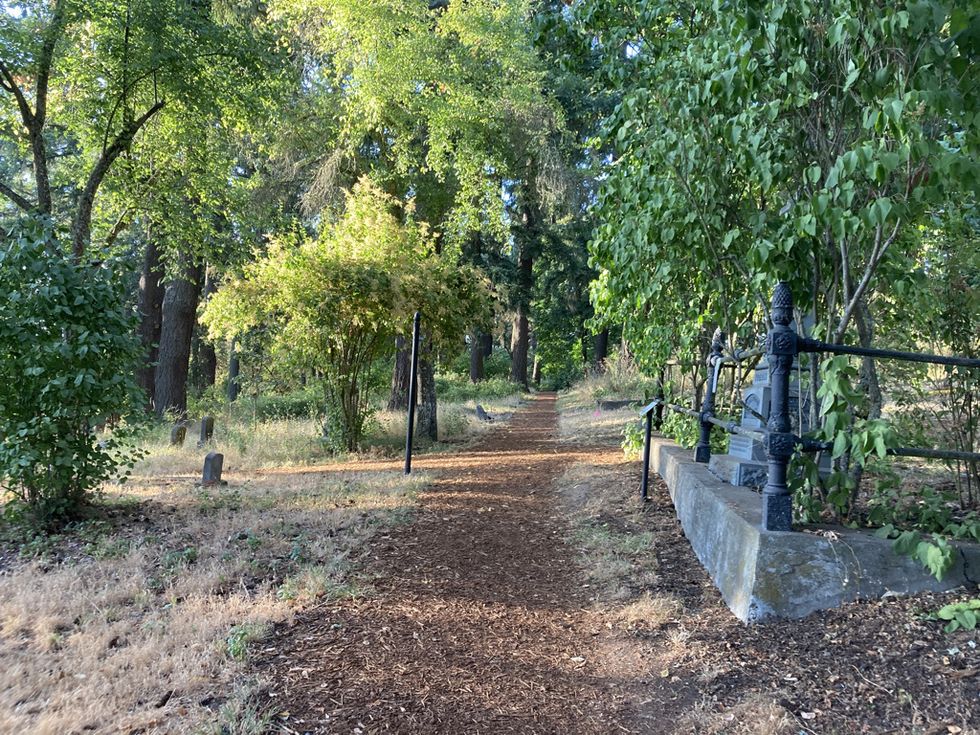 trail at the eugene masonic cemetery