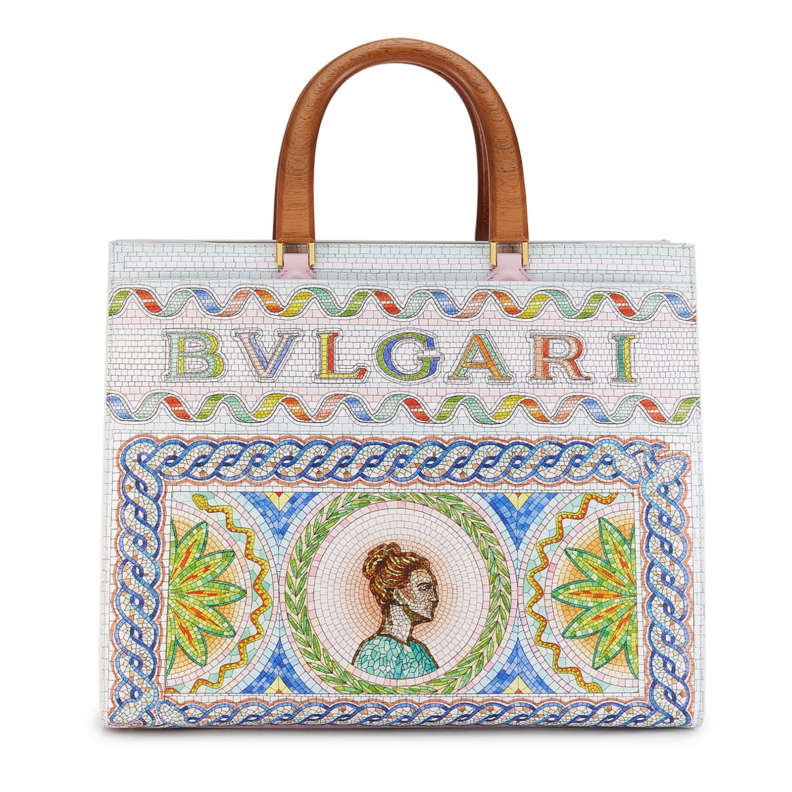 Bulgari プリントデザイン トートバッグ BVLGARI ロゴプリント トートバッグ