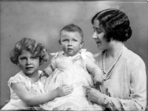 Queen Elizabeth with Princesses Elizabeth and Margaret Rose
