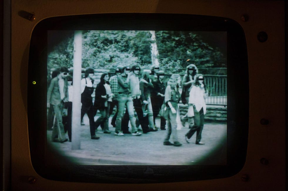 2BWKYCC Surveillance camera footage shown at the DDR Museum in Berlin Germany