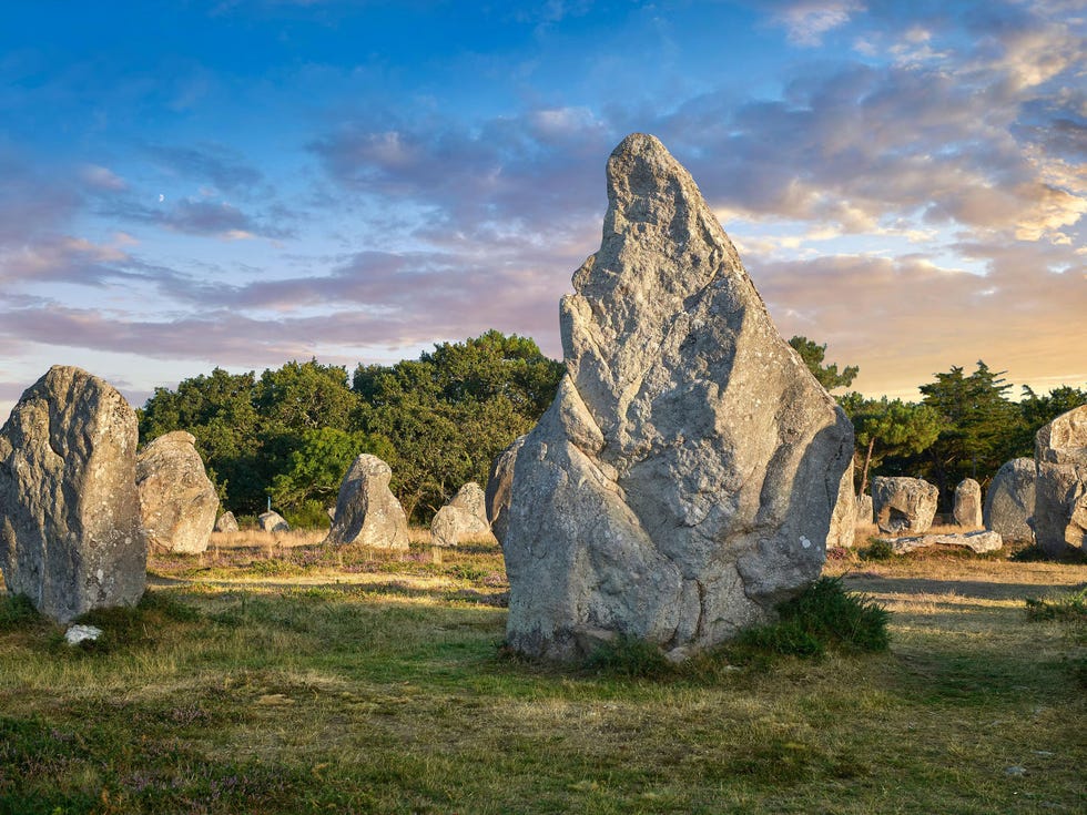 de neolithische stenen van carnac bretagne frankrijk