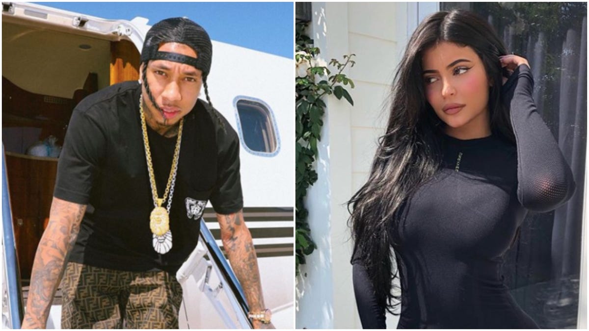 Kylie Jenner wears all black to the mall with boyfriend Tyga in LA