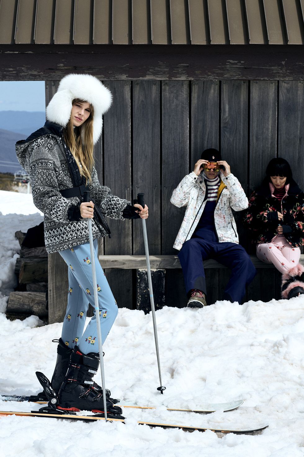 Snow, Winter, Footwear, Fur, Recreation, Outerwear, Jeans, Playing in the snow, Trousers, Ice, 