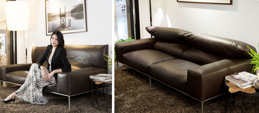 Couch, Furniture, Sofa bed, Living room, Room, Interior design, Chair, Leather, Comfort, Floor, 