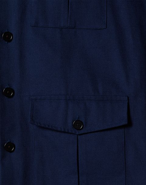 Clothing, Button, Outerwear, Blue, Collar, Suit, Coat, Sleeve, Blazer, Pocket, 
