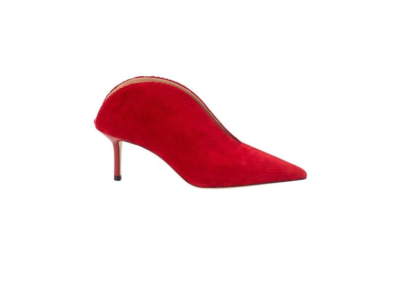 Footwear, Red, High heels, Court shoe, Shoe, Leather, Velvet, Carmine, Suede, Magenta, 