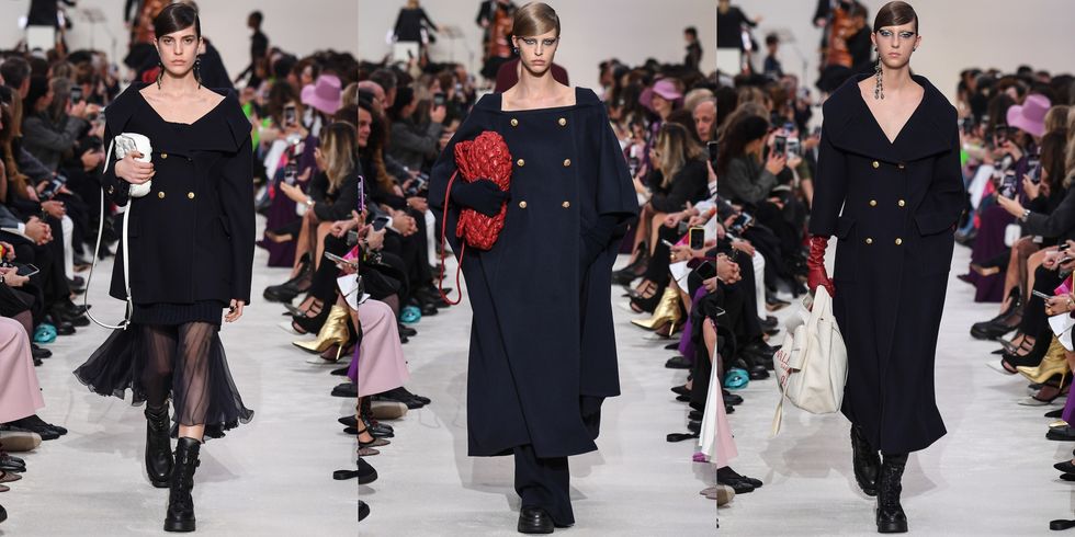 【巴黎時裝週】Valentino 2020 秋冬大秀推出一系列黑色剪裁服裝。