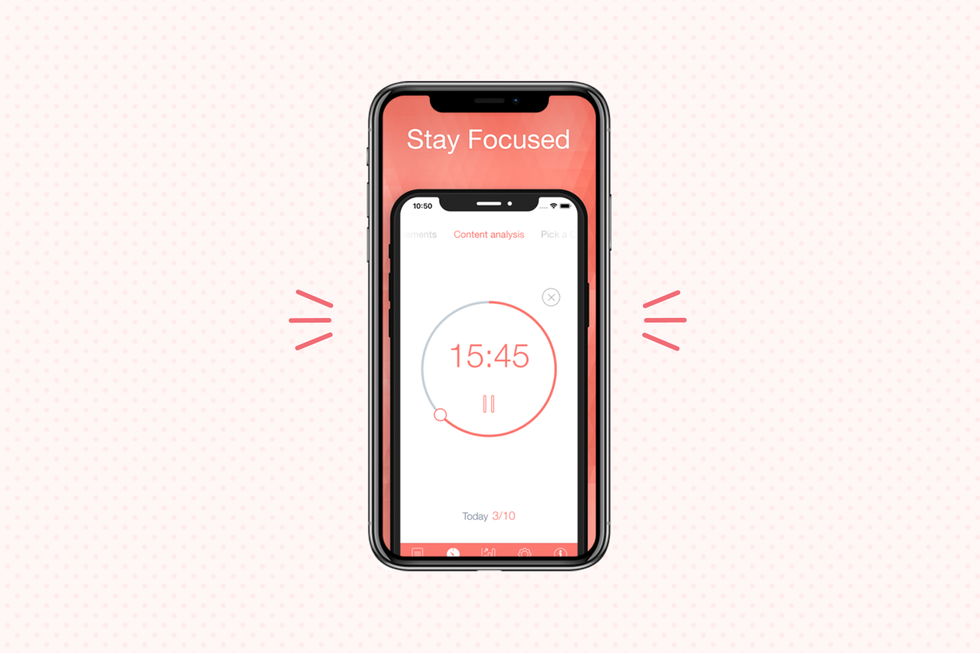 be focused app displayed on iphone